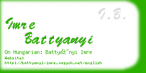 imre battyanyi business card